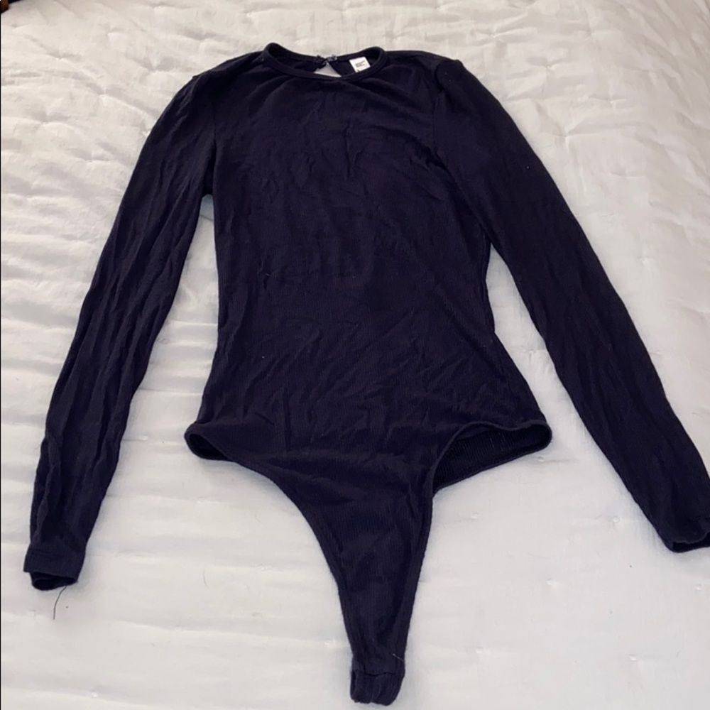 Navy American Apparel Bodysuit